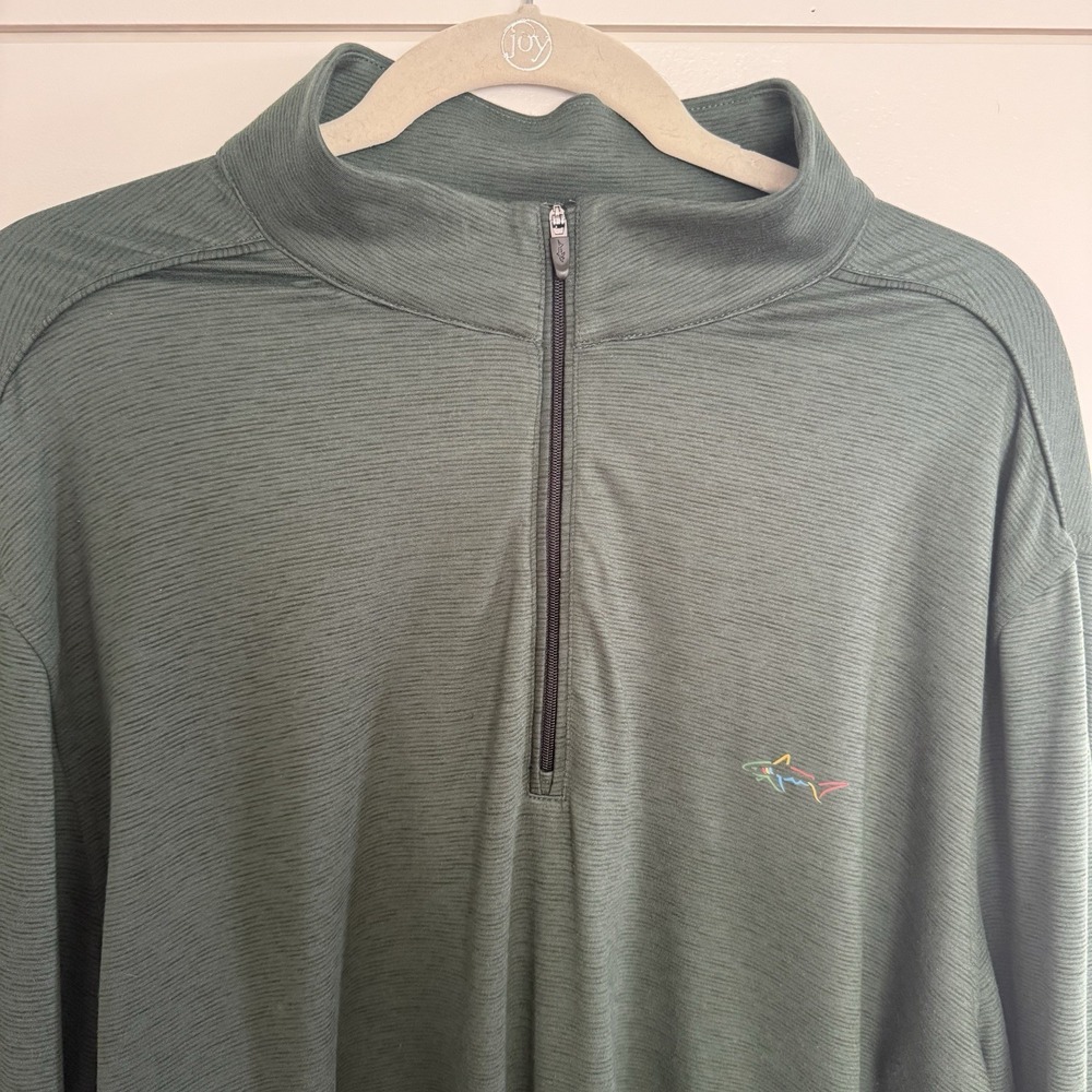Greg Norman Men's XXL Performance Stretch Pullover 1/4 Zip Green Golf Lightweigh - Picture 2 of 7